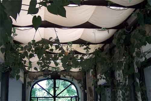 tende per tetto d'ingresso di giardino