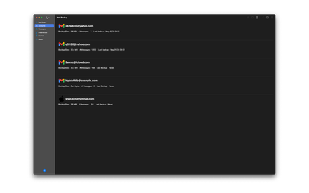 Mail Backup Studio Accounts