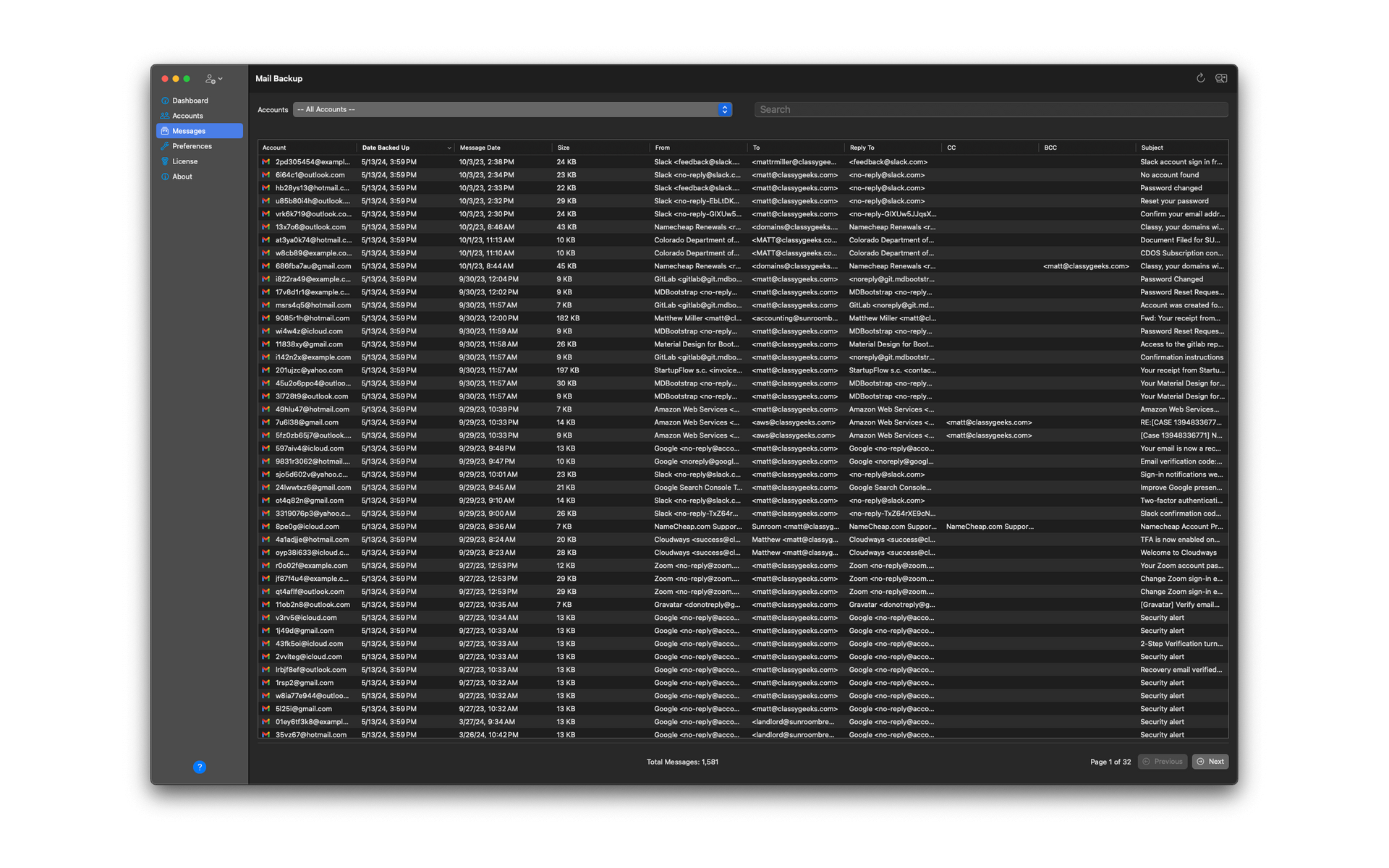Mail Backup Studio Message View