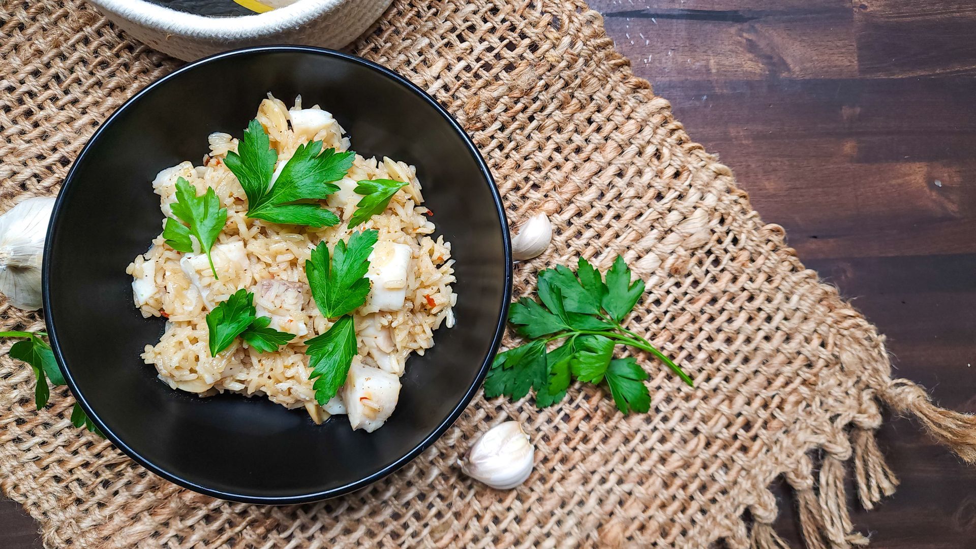 Simple Spicy Tilapia and Garlicky Basmati Rice