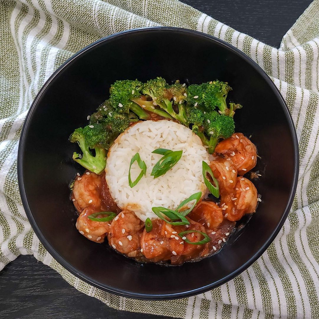 Instant Pot Shrimp And Broccoli and Della Jasmine Rice