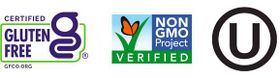 Della Rice Certified Gluten Free NON GMO Project Verified Kosher Icon