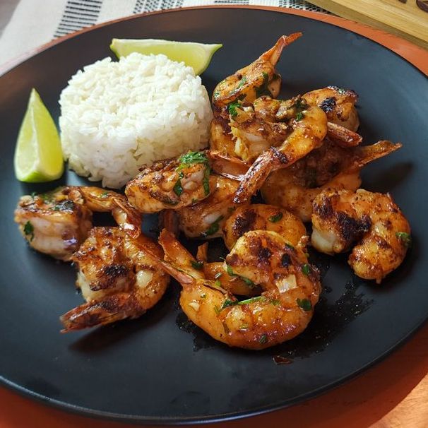 Spicy Chili Lime Shrimp Della Jasmine White Rice Asian