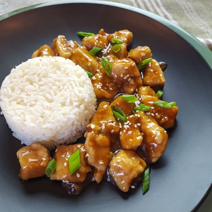 General Tso’s Chicken Della Jasmine White Rice Asian Spicy