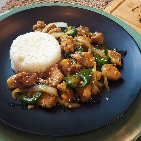 Spicy Jalapeno Chicken with Della Jasmine White Rice