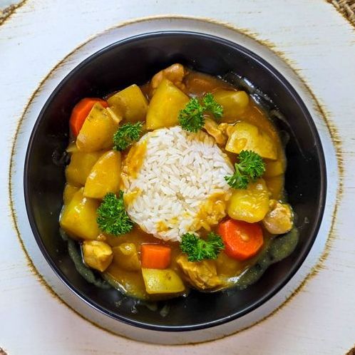 Instant Japanese Curry with Organic Della Basmati White Rice Asian Carrot Potato