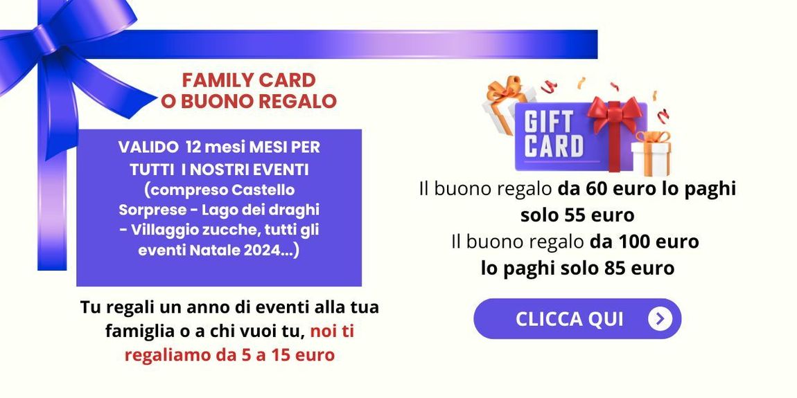 Un biglietto di famiglia o un regalo buono con un fiocco blu