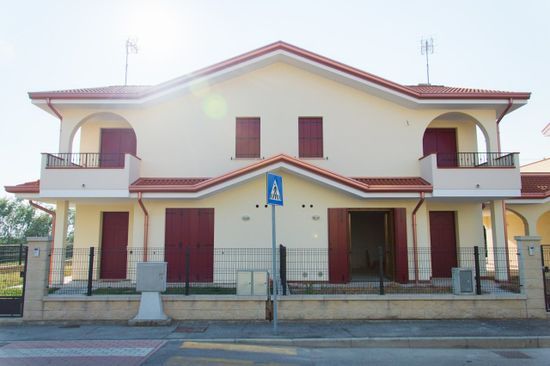 prospetto costruzione bifamiliare Bovolenta