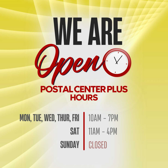 Postal Center Plus Hours — Laredo, TX — Postal Center Plus