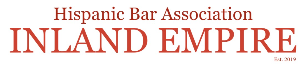 A logo for the hispanic bar association inland empire