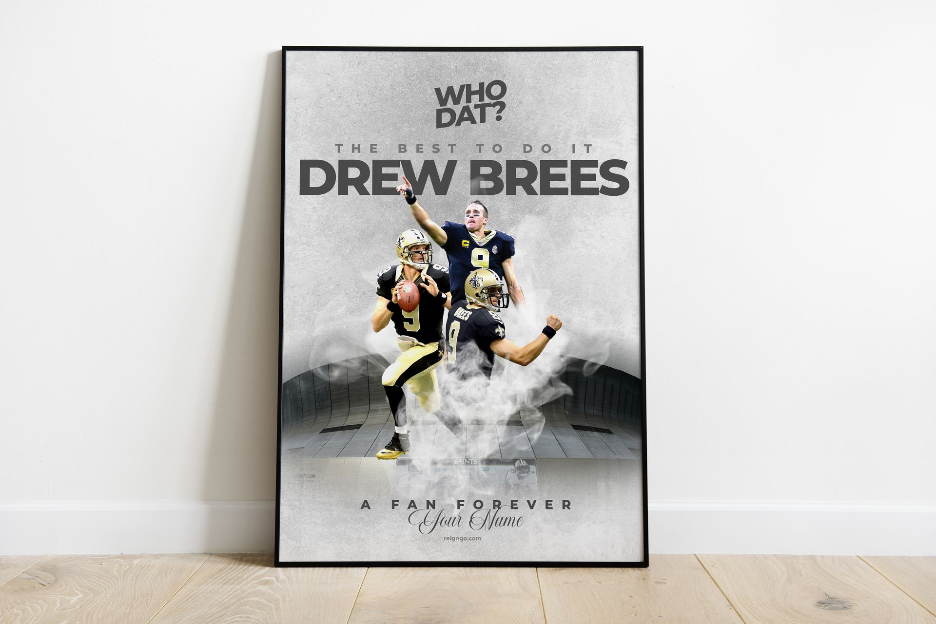 Personalized Drew Brees Fan Poster