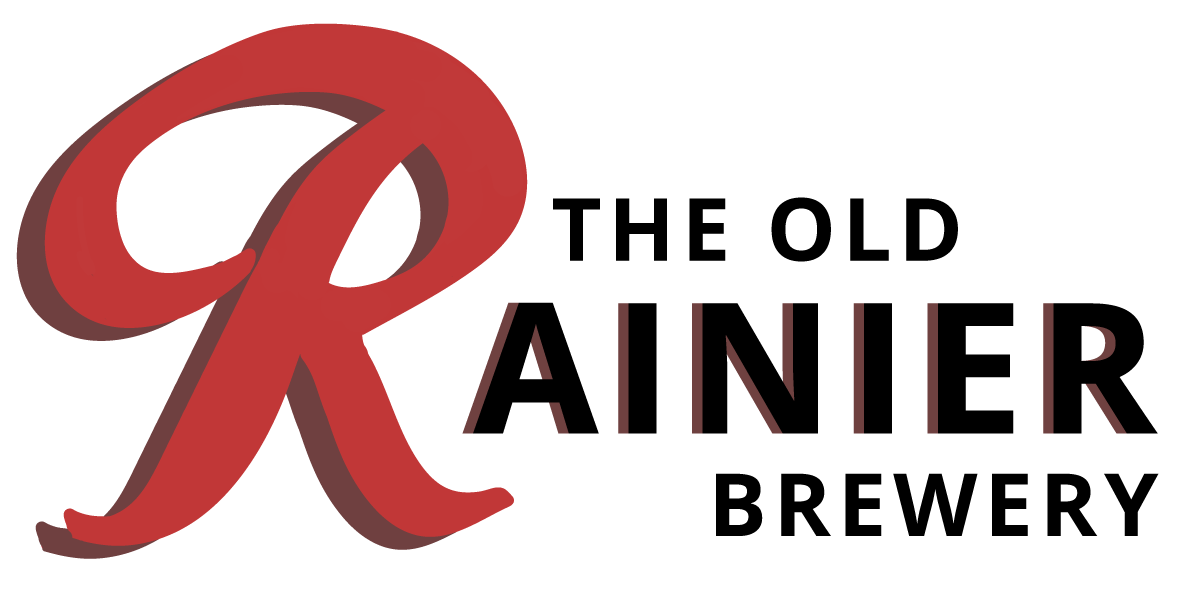 Logo for The Old Rainier Brewery, with a large, red 