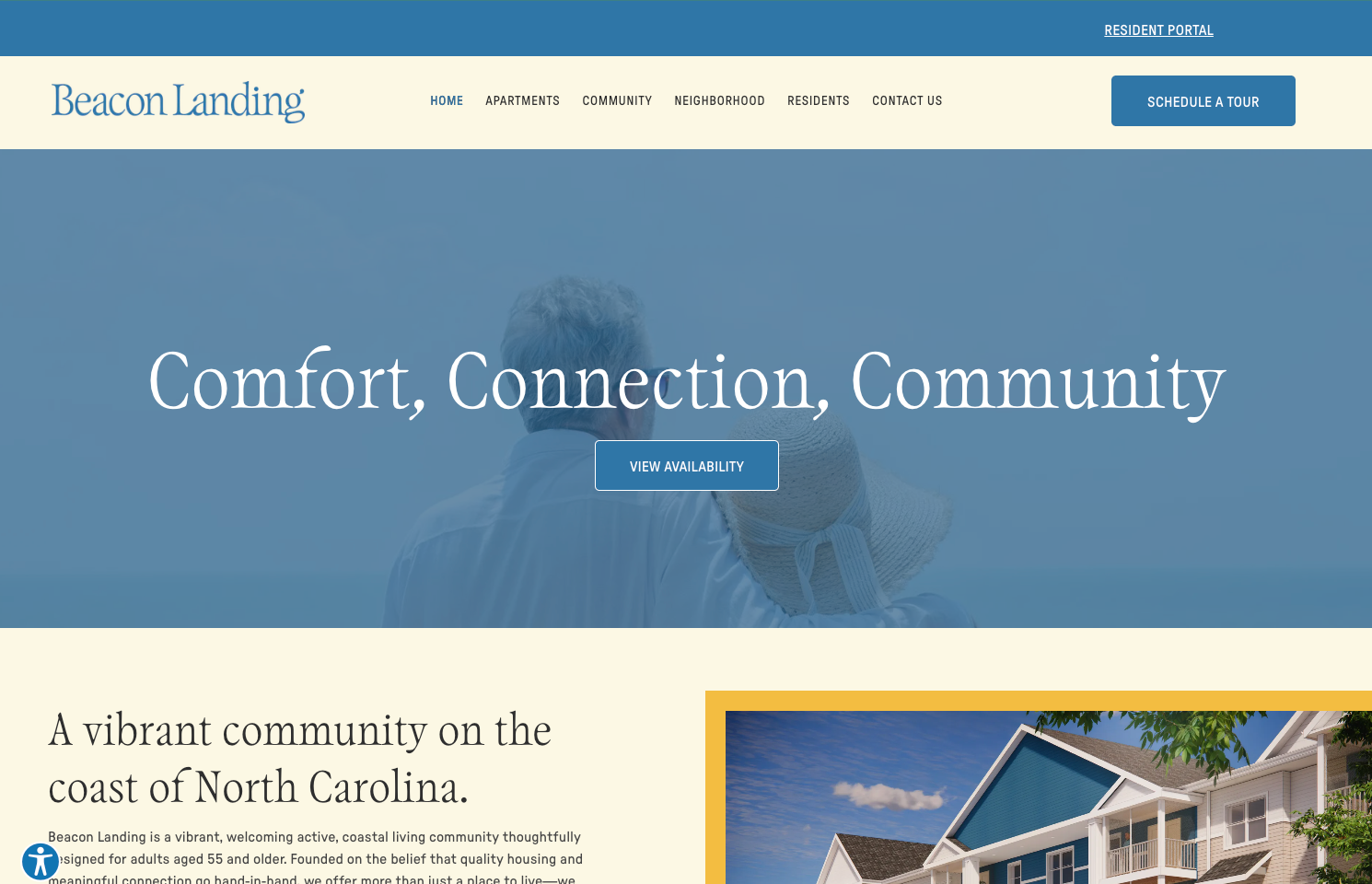 Screen capture of Beacon Landing website - click to visit site