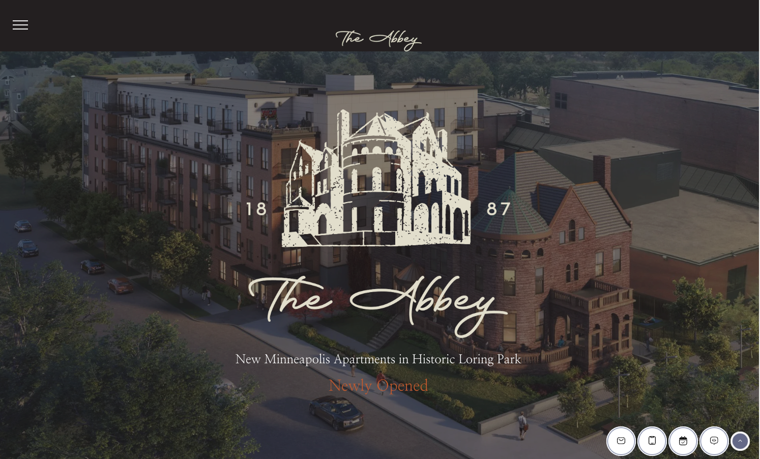 Screen capture of The Abbey website - click to visit website