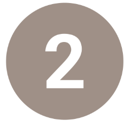 White number 2 inside a brown circle.