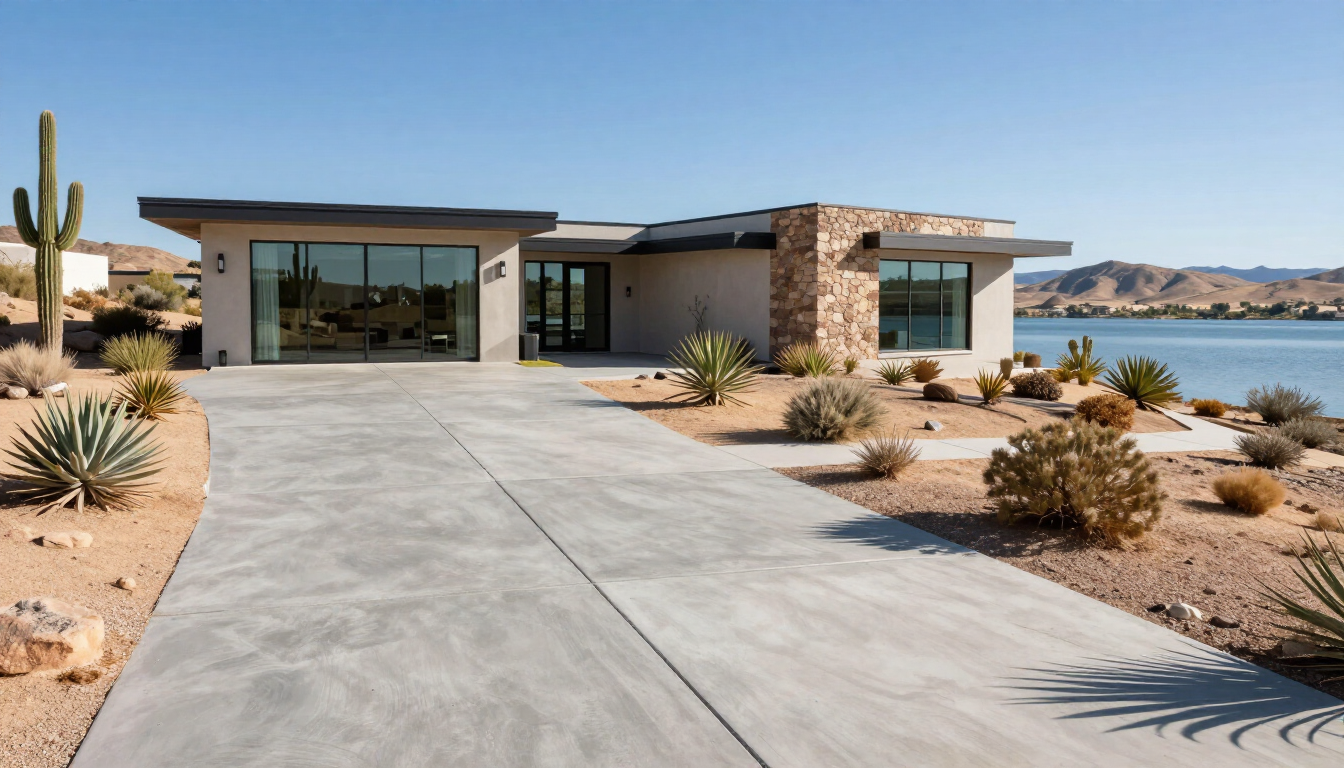 New concrete driveway in Lakeside CA