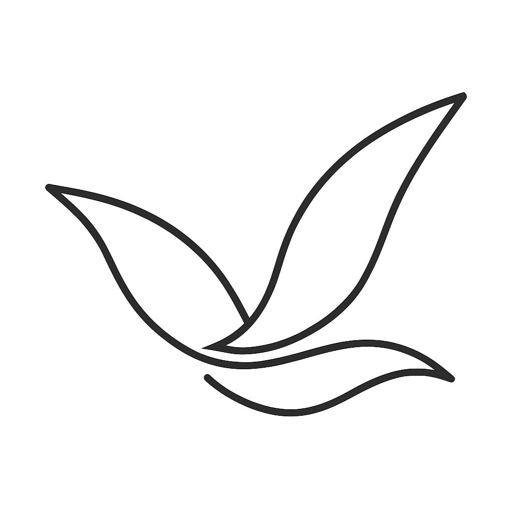 Uccello delineato in volo, con le ali spiegate.