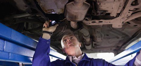 car being serviced
