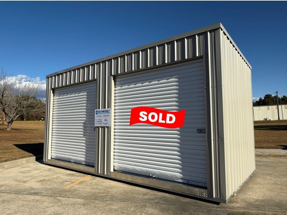 Brand New 20'x10' 2-Unit Storage Building with 2 Roll Up Doors