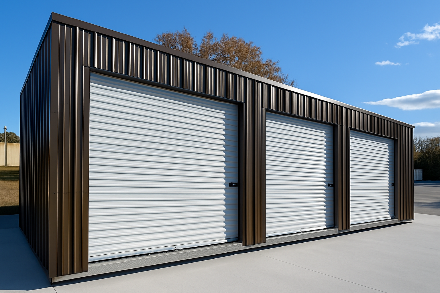 Quick Ship - 30x10 (3 Unit Storage Building) Burnished Slate