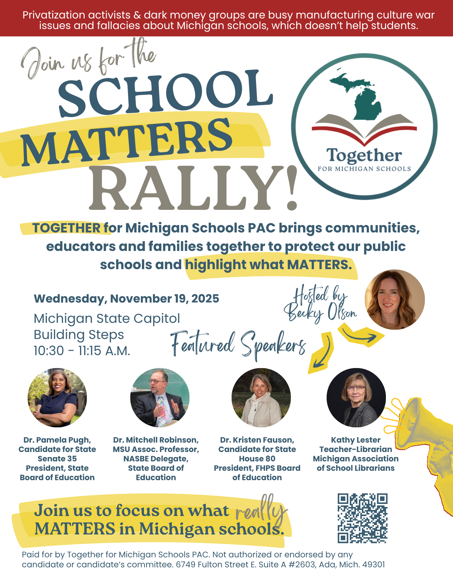 School Really Matters Rally Flyer