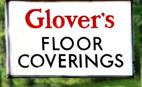 Glover's Shop Sign in Gloucester, MA - Glover's Floor Coverings