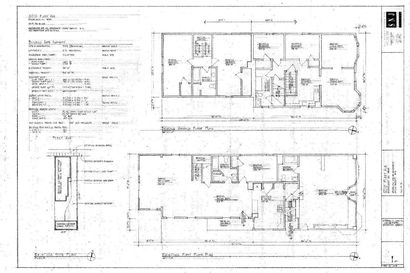 Architectural floor plan with text and room layouts.