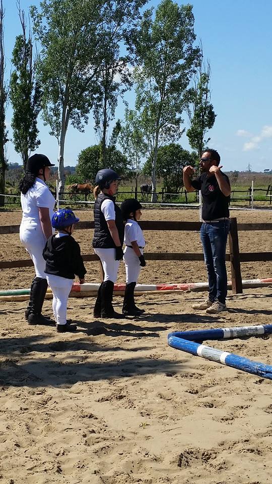 Una lezione di equitazione