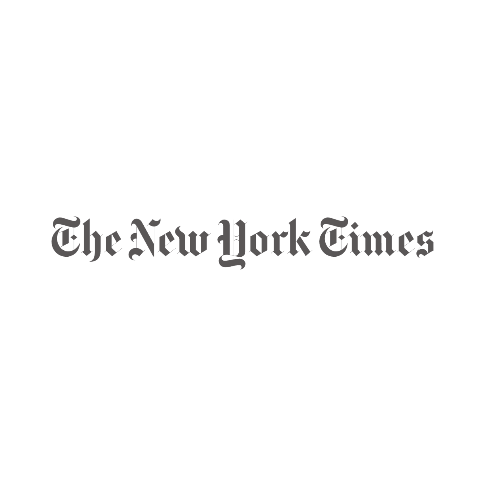 The New York Times logo: text in a gothic font.