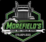 The logo for morefield 's truck and trailer repair