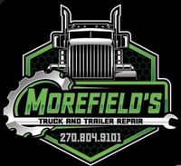 The logo for morefield 's truck and trailer repair