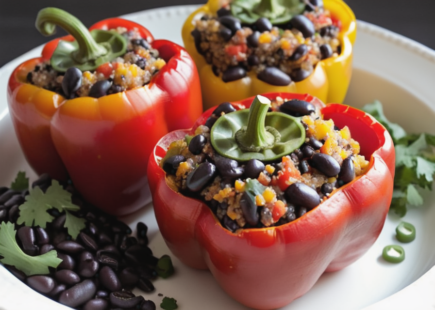 Stuffed Bell Peppers with Quinoa and Black Beans Recipe