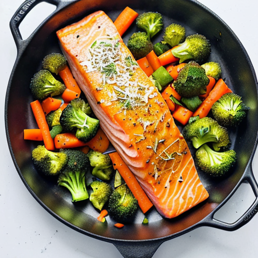 Turmeric-Ginger Salmon with Roasted Vegetables