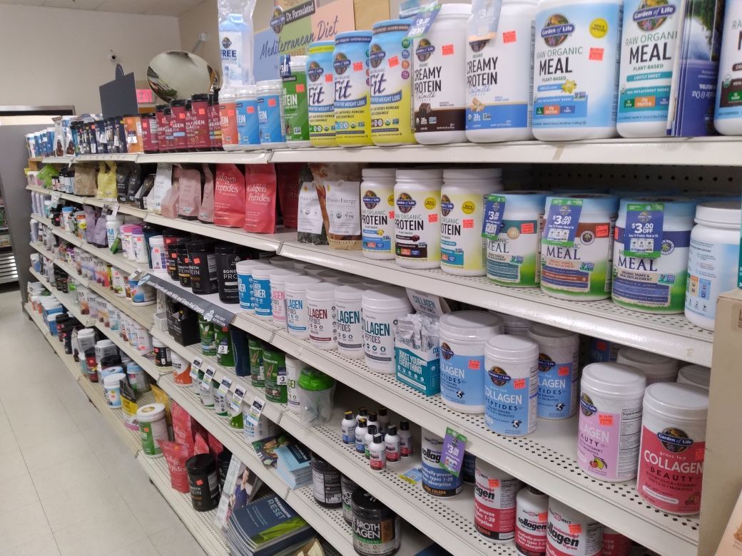 a pile of organic products