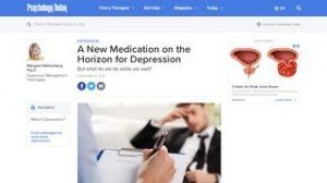 A new medication on the horizon for depression is being advertised on a website