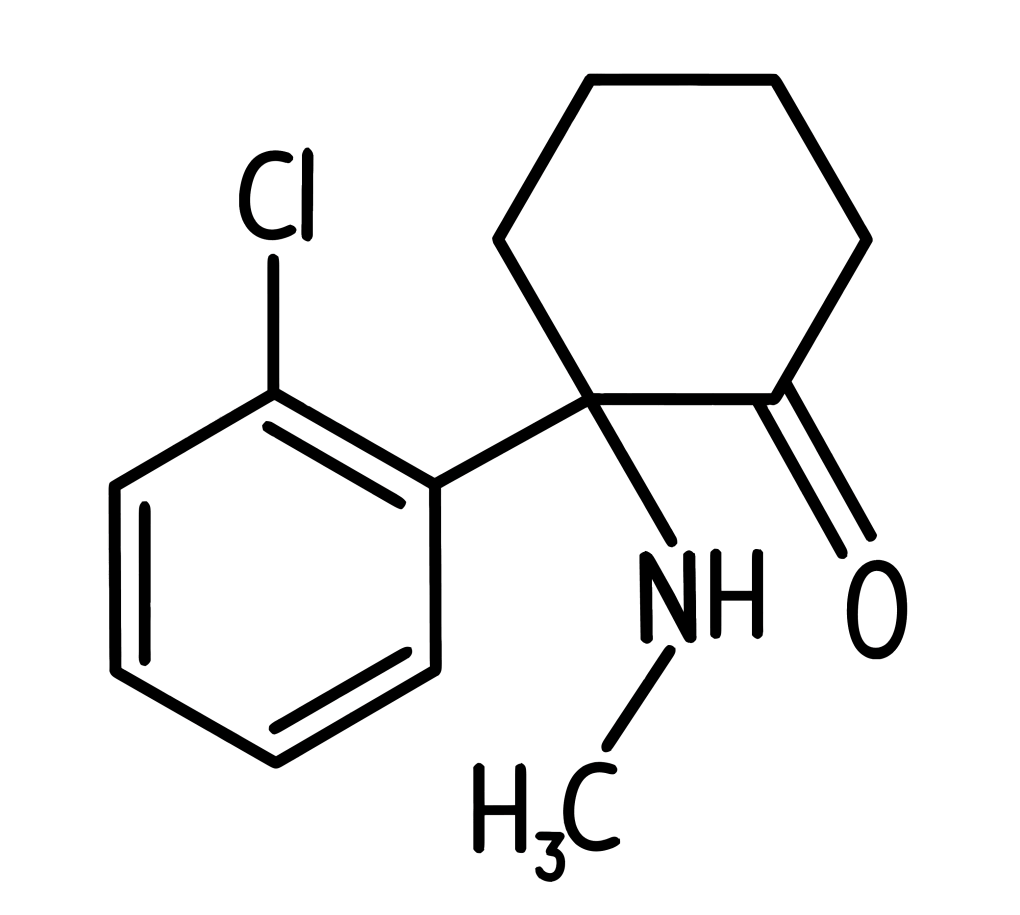 A black and white chemical structure of a chemical compound.
