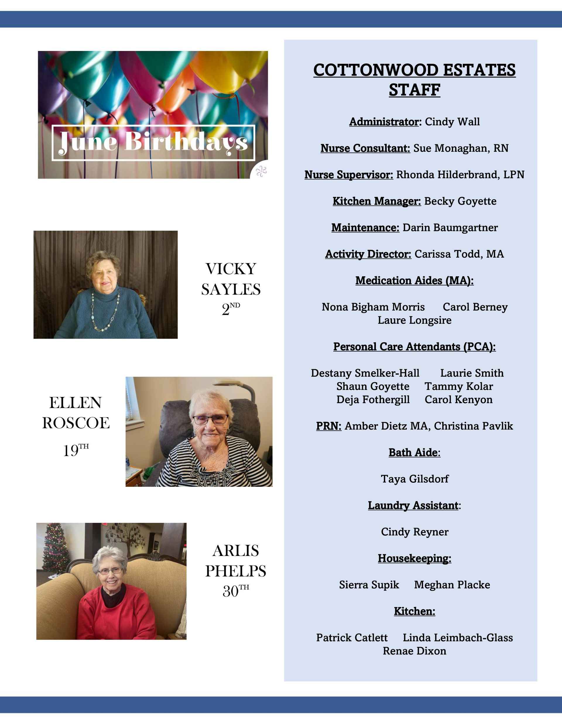 A flyer for a birthday party for an elderly woman