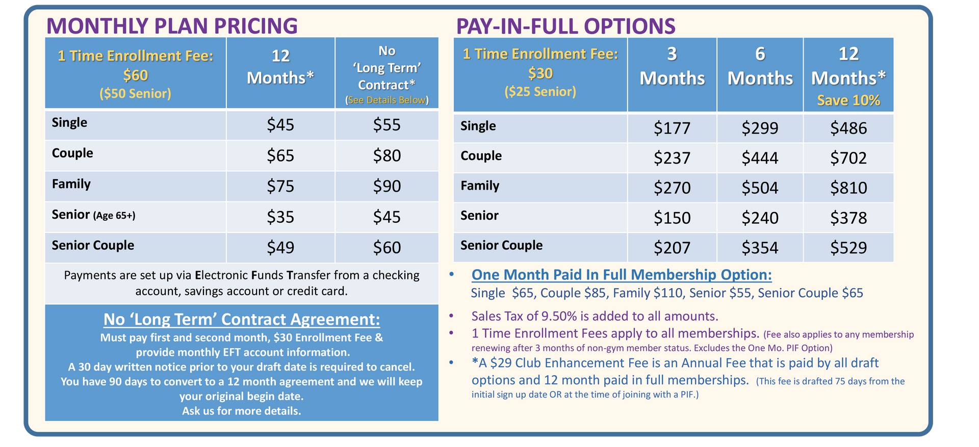 Louisburg Athletic Club Membership Rates