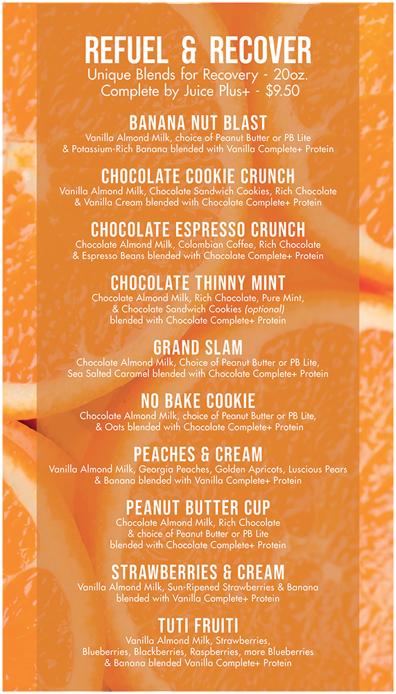 Smoothie Menu