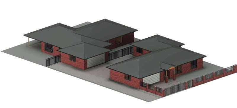 colored house sketch