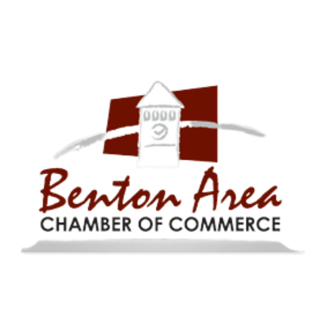 A logo for benton area chamber of commerce