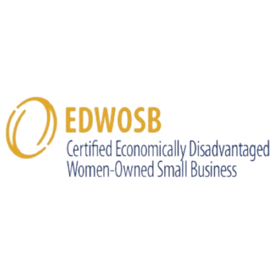 A logo for edwosb certified economically disadvantaged women-owned small business