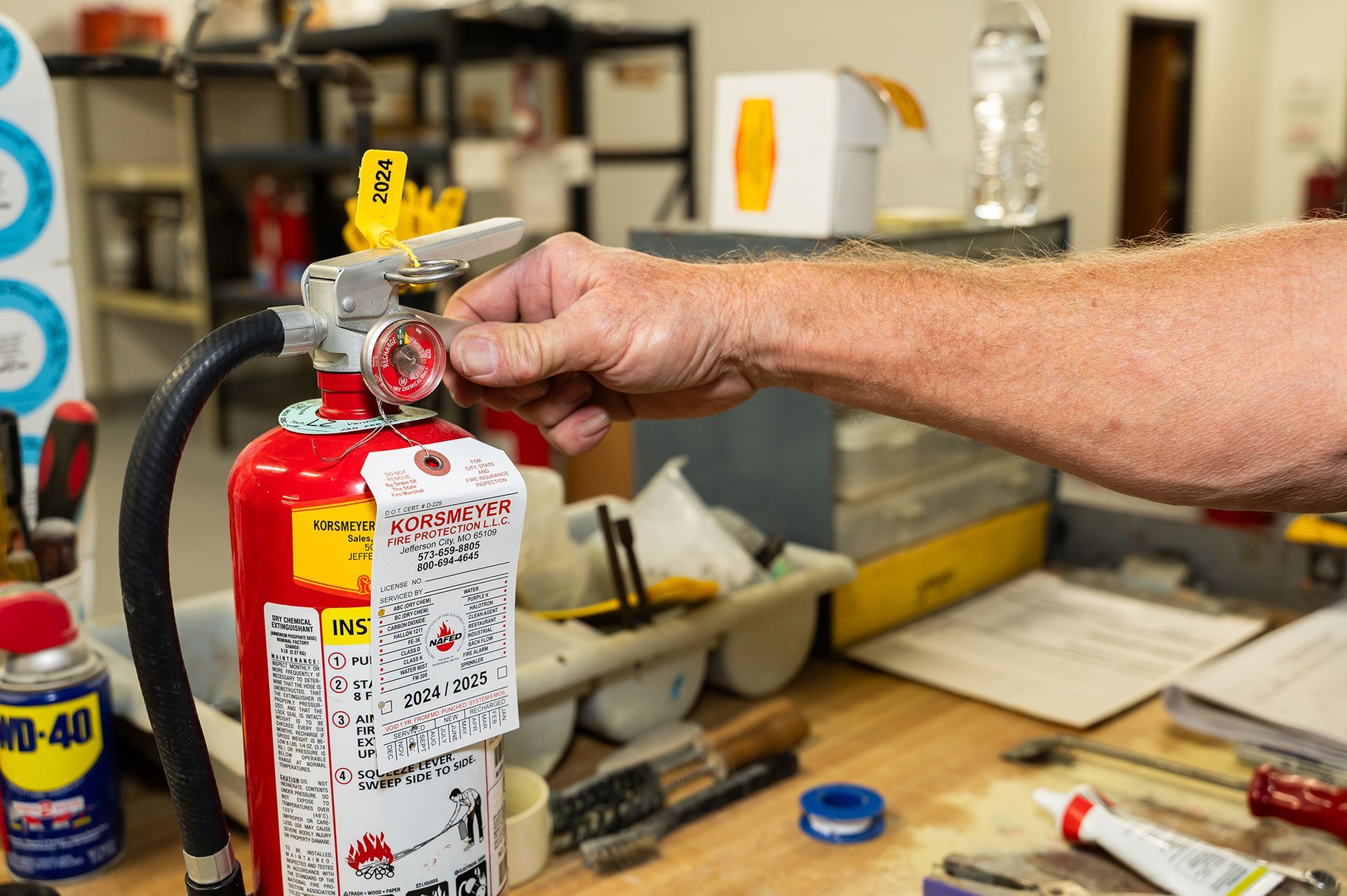 Install Fire Extinguishers Throughout Your Mid-Missouri Property With Korsmeyer Fire Protection.
