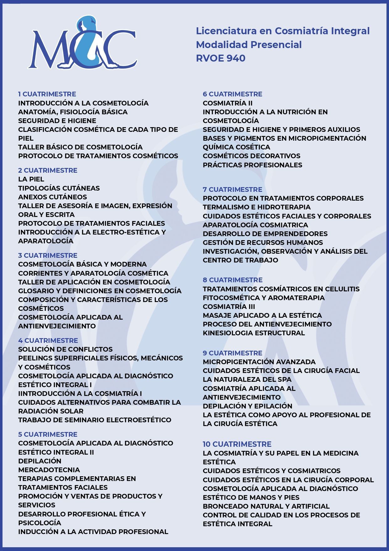 ESCUELA DE COSMIATRÃA MCC - LIDERAZGO