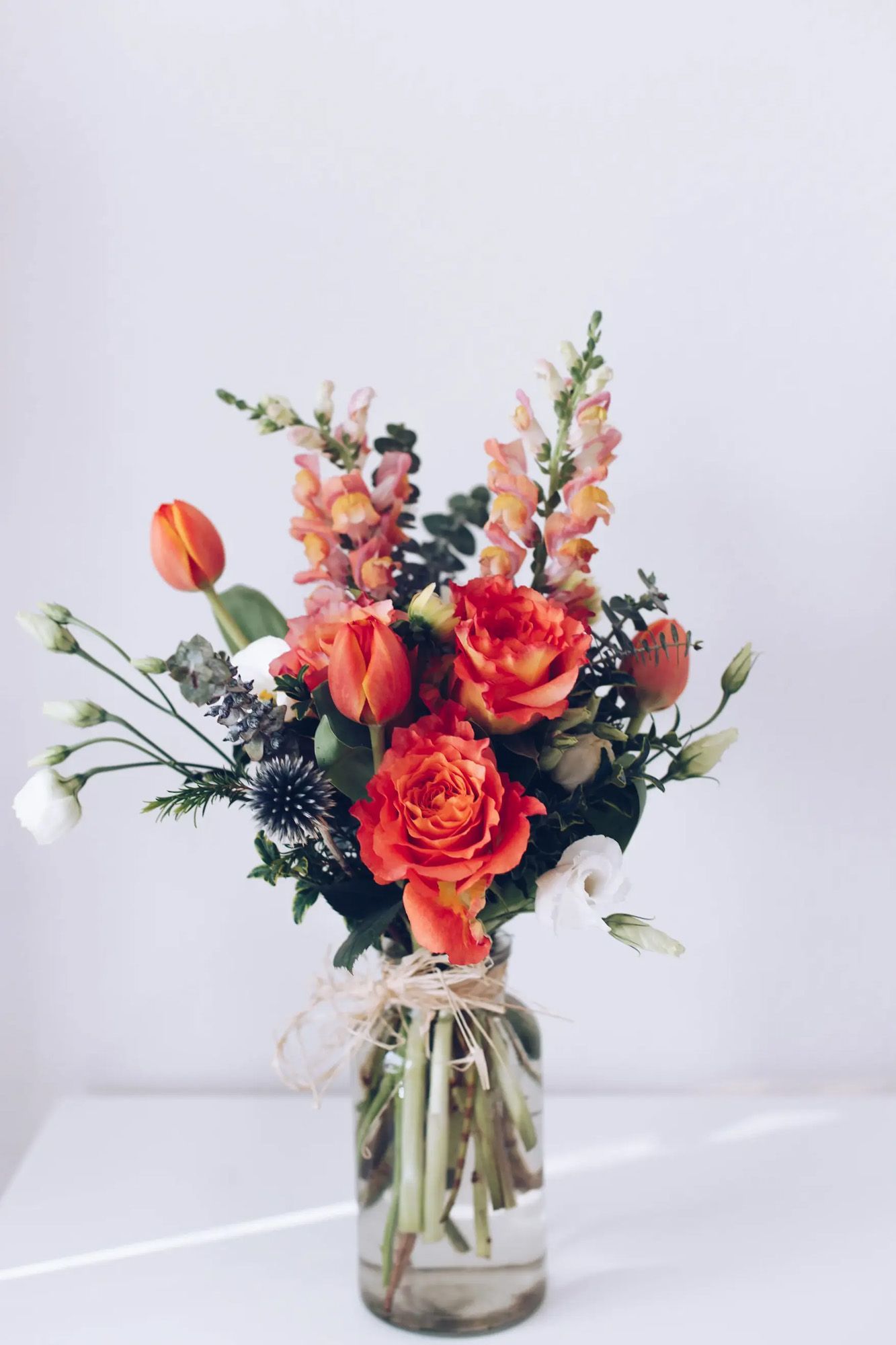 a close up of a bunch of flowers with a dark background .