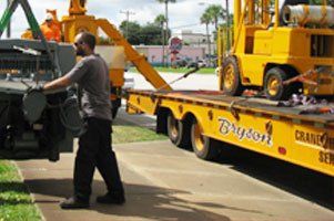 Mobile Hydraulic Crane on Grassland — Daytona Beach, FL — Bryson Crane Rental Service LLC