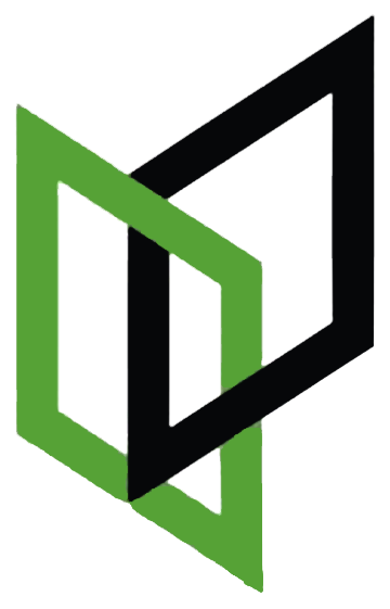 Casa collegata a un ingranaggio con la struttura chimica barrata, che suggerisce 