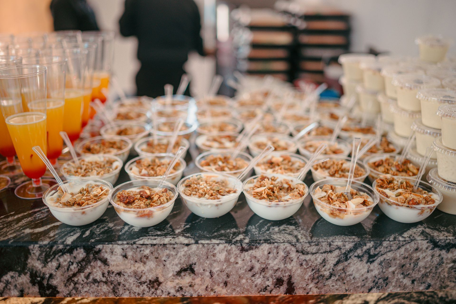 Yogurt Parfait cups for brunch Old DUDE's