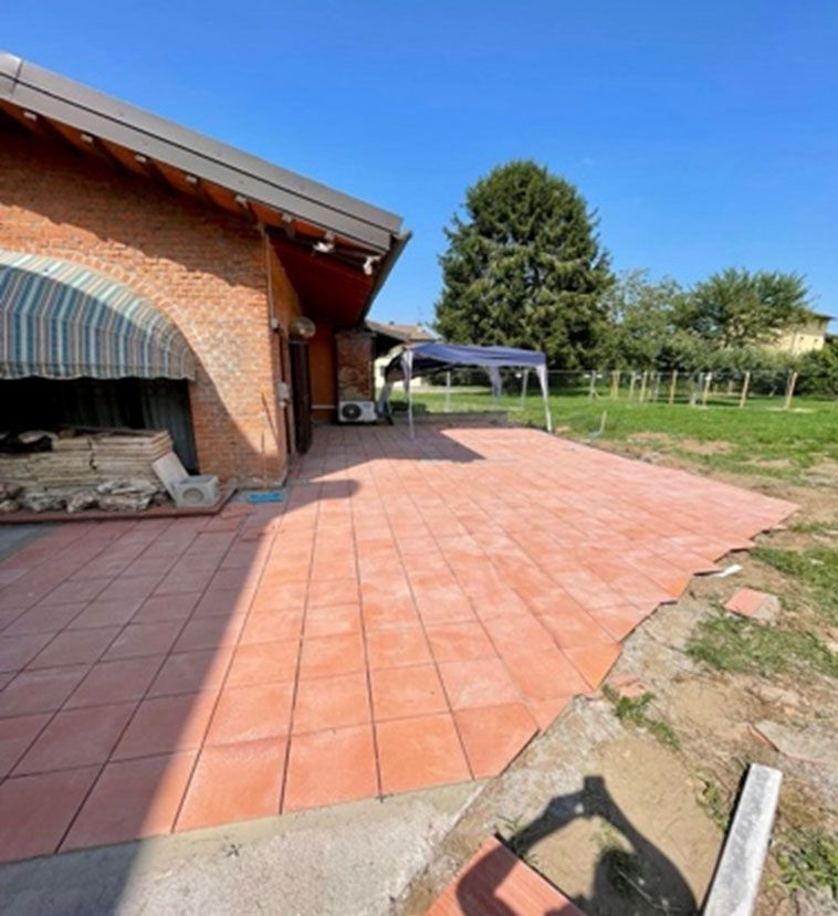 pavimentazione esterna villa