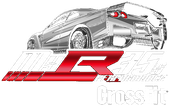 Red and white logo with a sports car and text that says "MLR355 Performance" and "CrossFit".